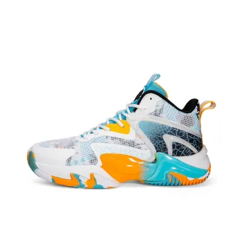 ANDEZHANMUSI Basketball Shoes Unisex High Top White Black Purple/White Orchid/Black Purple