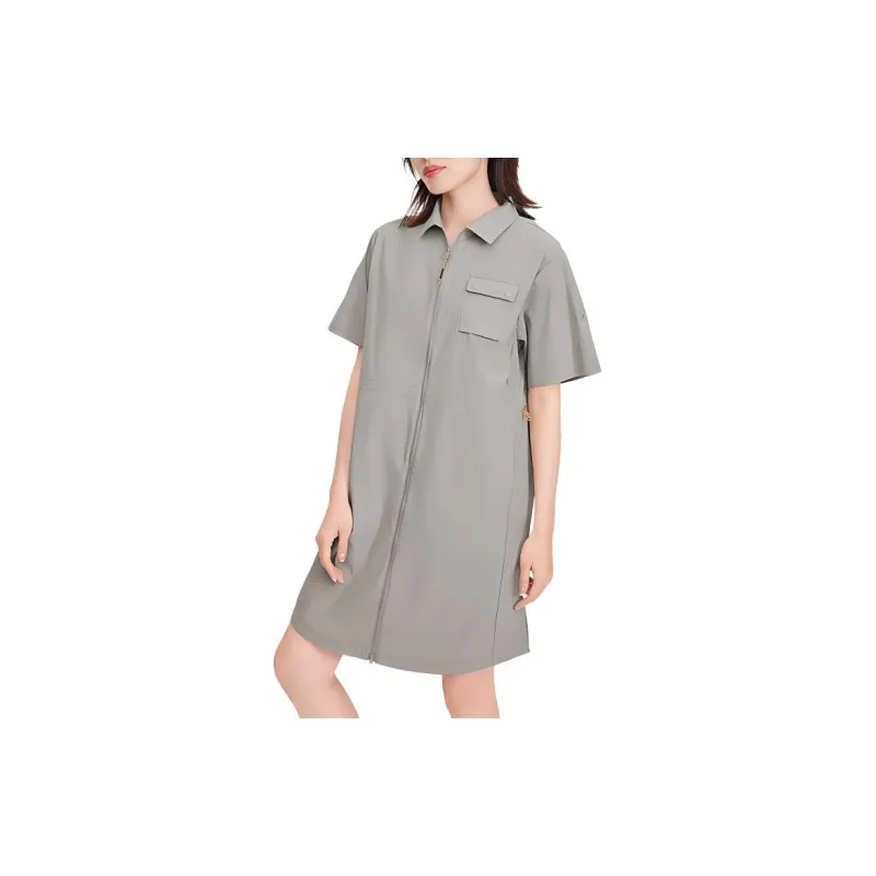 Skechers SS24 Short Sleeved Dress Women's Ash Gray-3