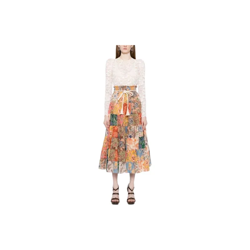 Zimmermann SS24 Casual Long Skirt Women's Multicolor-1