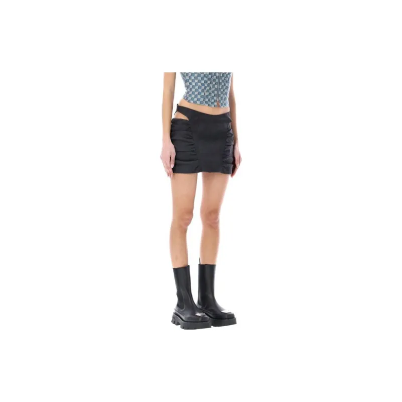 Misbhv Ruched Cut out Mini Skirt-1