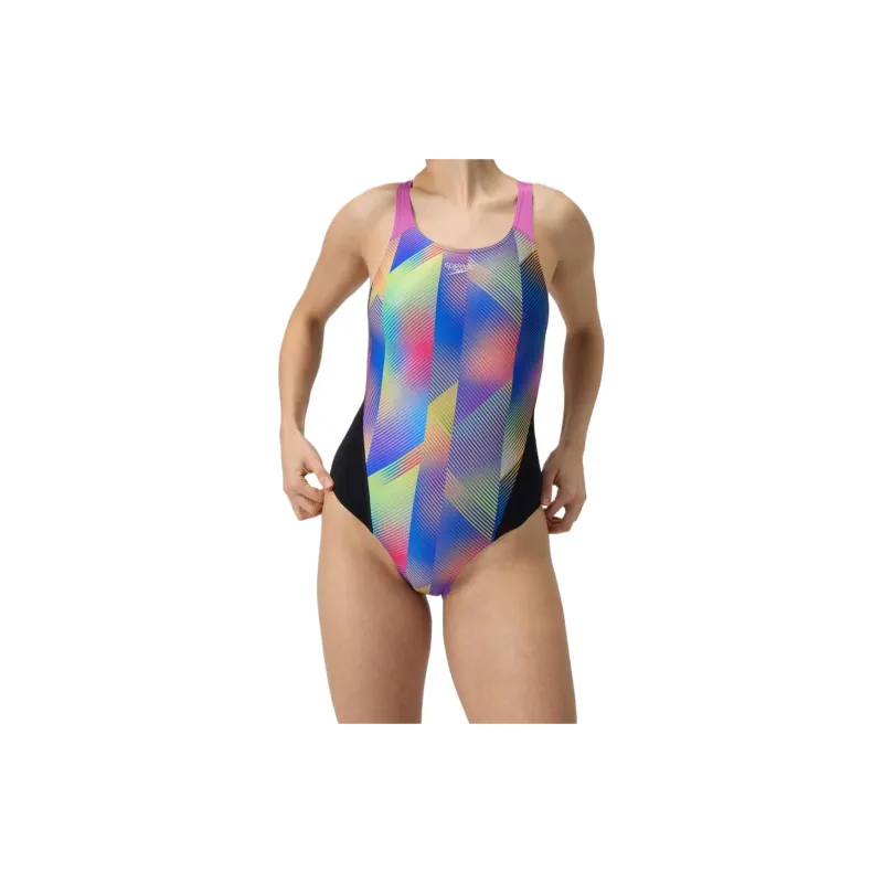 Speedo Club Training Allover Digital Recordbreaker One-piece Swimsuit Women's Blue-2