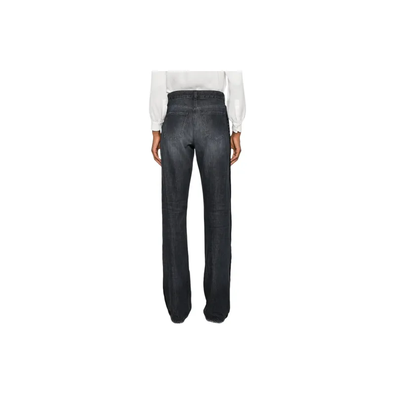 Elisabetta Franchi Satin Band Wide Leg Jeans-2
