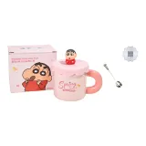 Crayon Shin-Chan Doll Mug Pink (with Spoon+Gift Box Set)