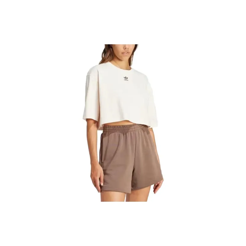 Adidas Originals Essential Drop Shoulder Sleeve T Shirt Women's White-3