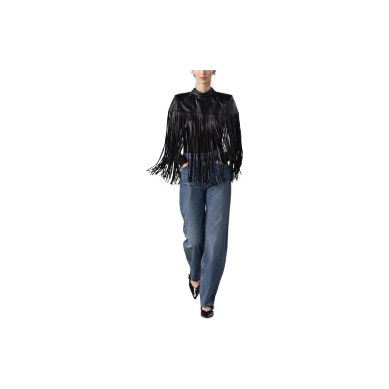 ZARA Leather Jacket Women's Black-2