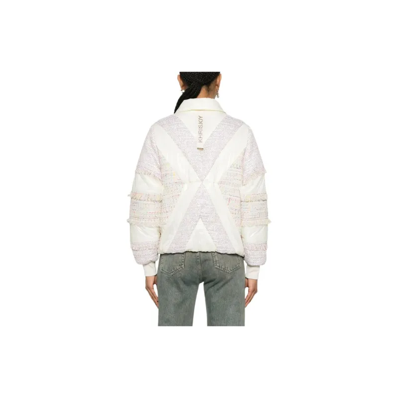 KHRISJOY Tweed-detailed Puffer Jacket-1