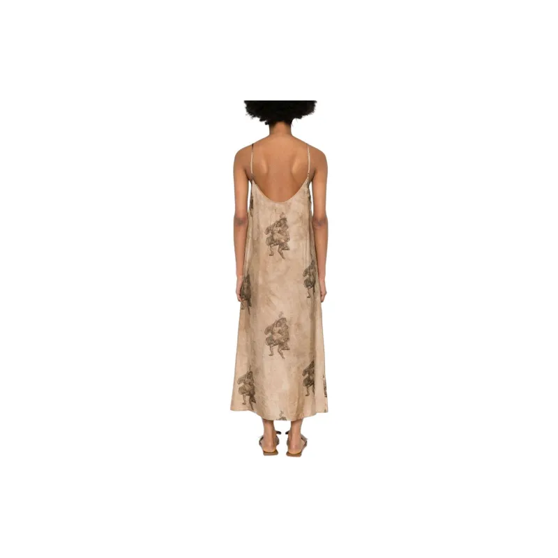 UMA WANG Renaissance-print Midi Dress-2