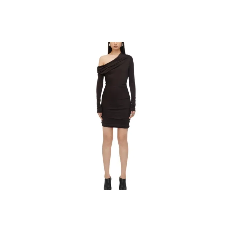 Alexander McQueen Off Shoulder Draped Mini Dress-2
