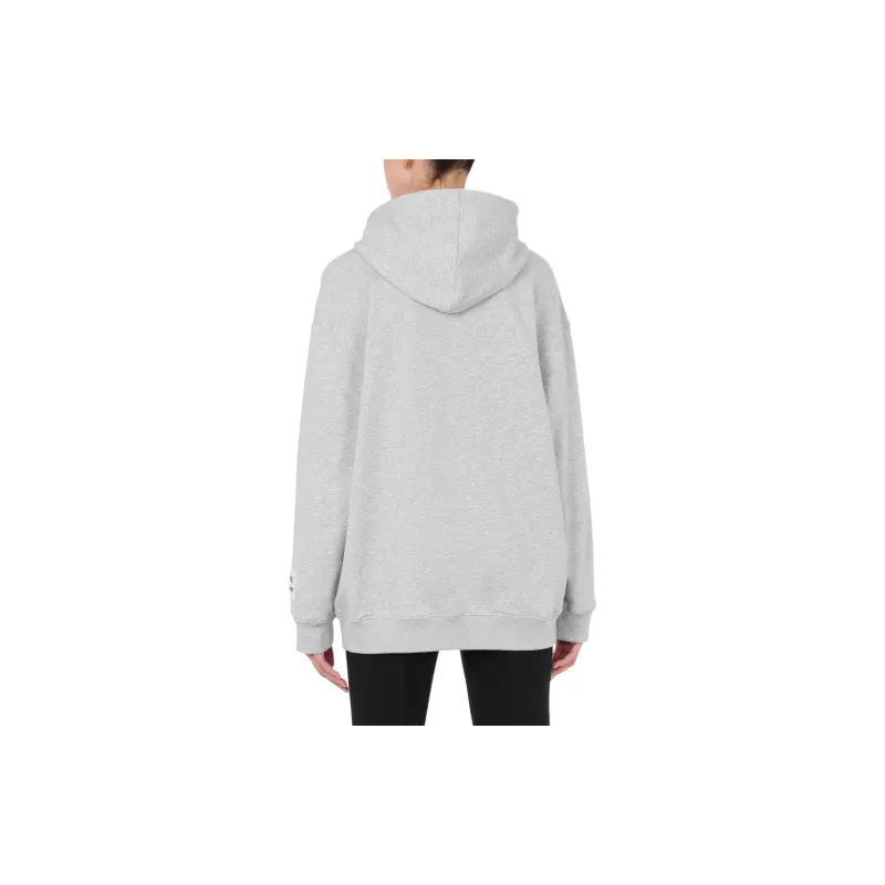 MOSCHINO Organic Cotton Hoodie Sweatshirt Women's Gray-2