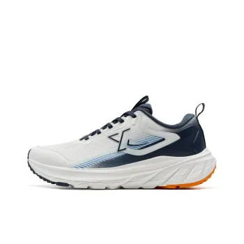 XTEP Comfortably Slip-Resistant Coverage Rebound Low-Top Casual Running Shoes Men's White Blue