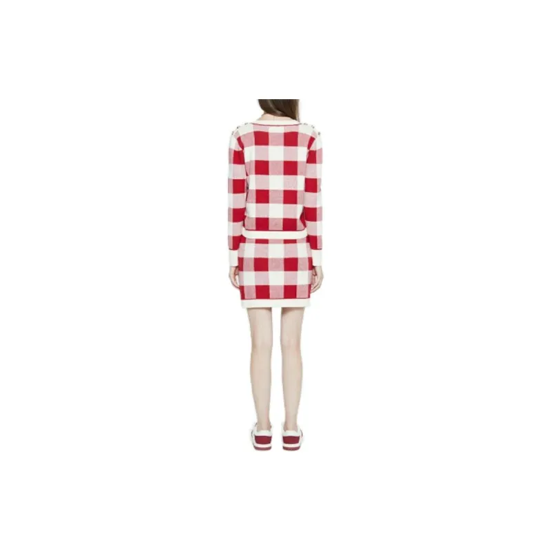 DKNY Casual Short Skirts Women's Red & Color-1