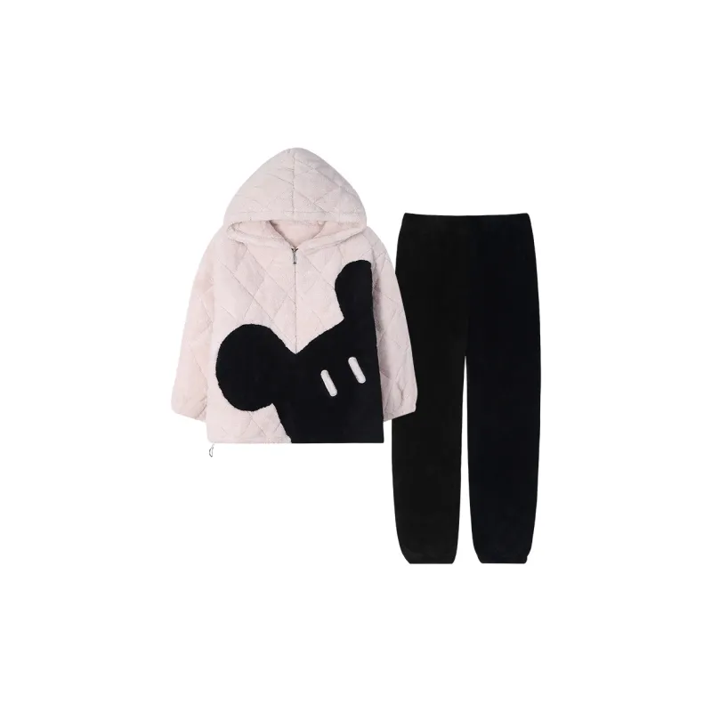 MIIOW Pajama Set Unisex Black White Color Blocking-1