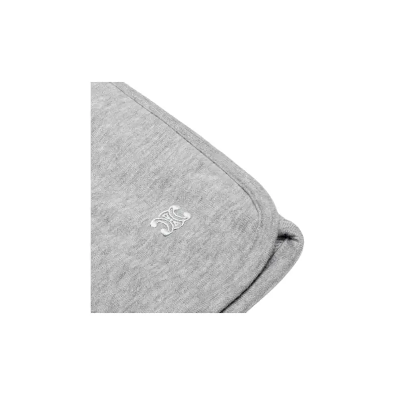 CELINE Triomphe Mini Shorts In Cotton And Cashmere-3