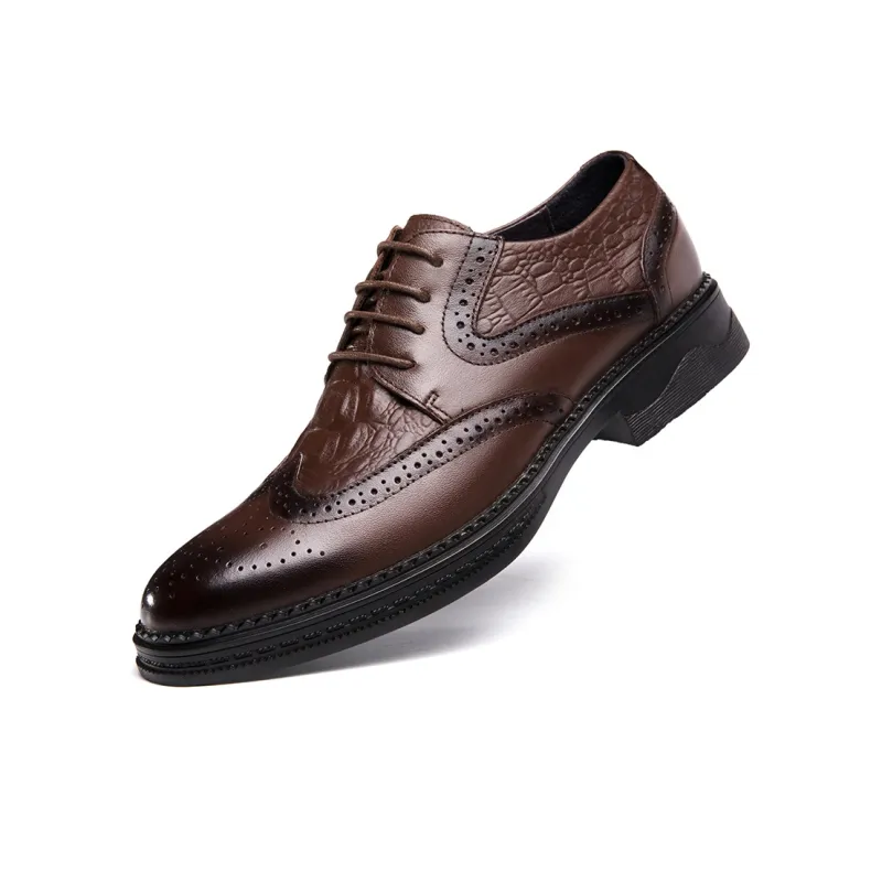 XIMO BULL Dress Shoes Men Low Top Black/Brown-5