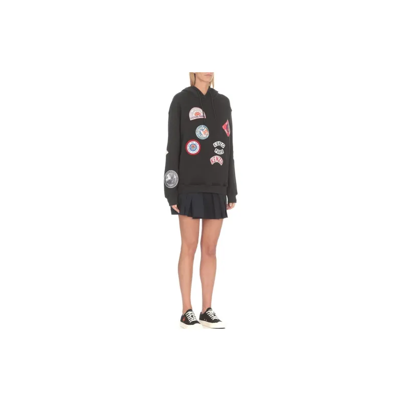 KENZO Travel Patches Cotton Hoodie-3
