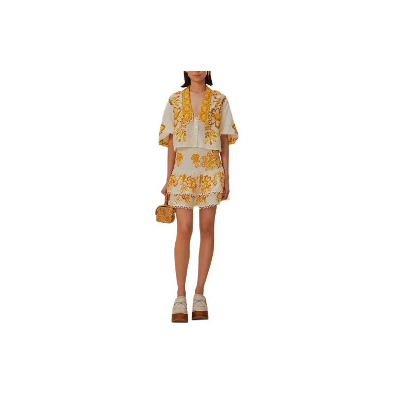 FARM RIO SS24 Shirt Women's Ecru-1