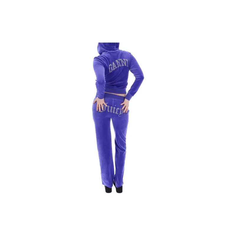 GANNI Knitted Sweatpants Women's Purple-3