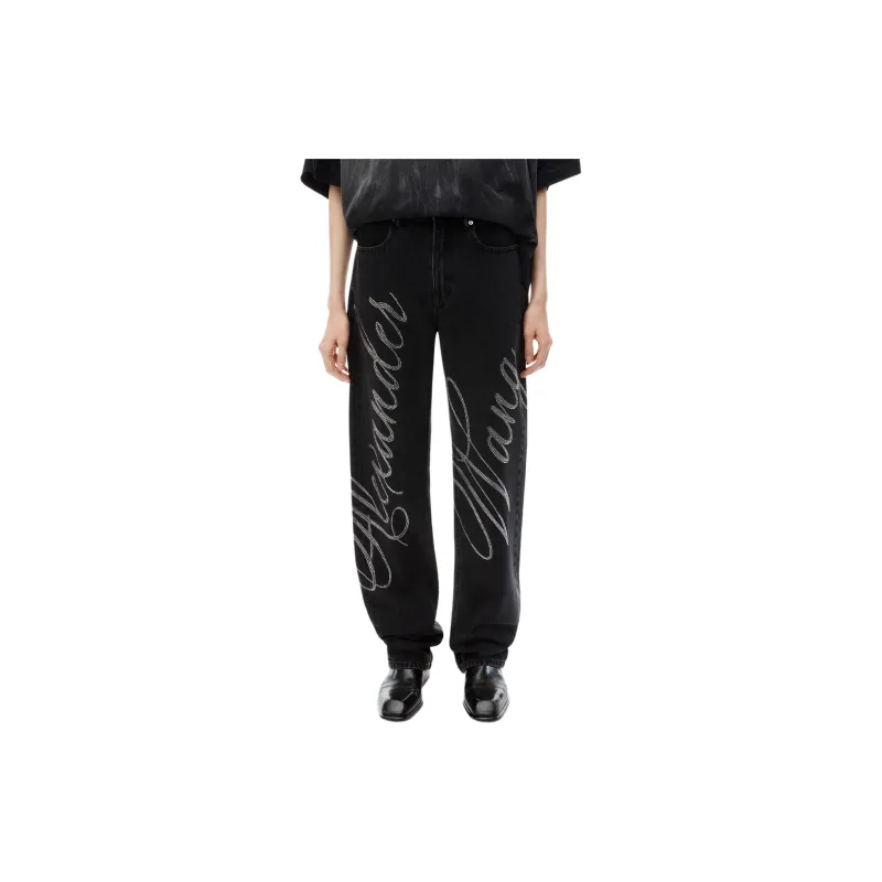 Alexander Wang Logo Embellished Jeans-1