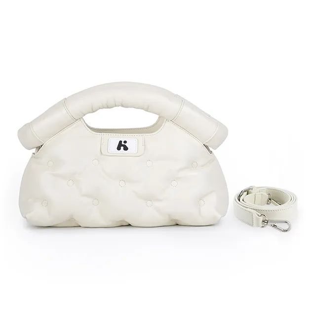 Karkki Lambskin Commute Vacation Travel Shoulder Bag Crossbody Bag Handbag Women's White-2