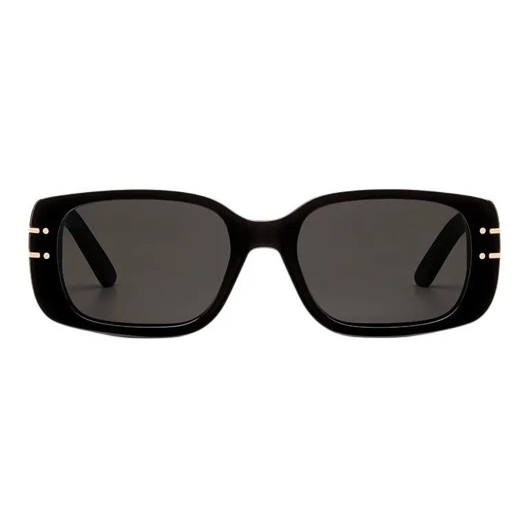 DIOR Acetate Metal Rectangular Sunglasses Women's Black-1