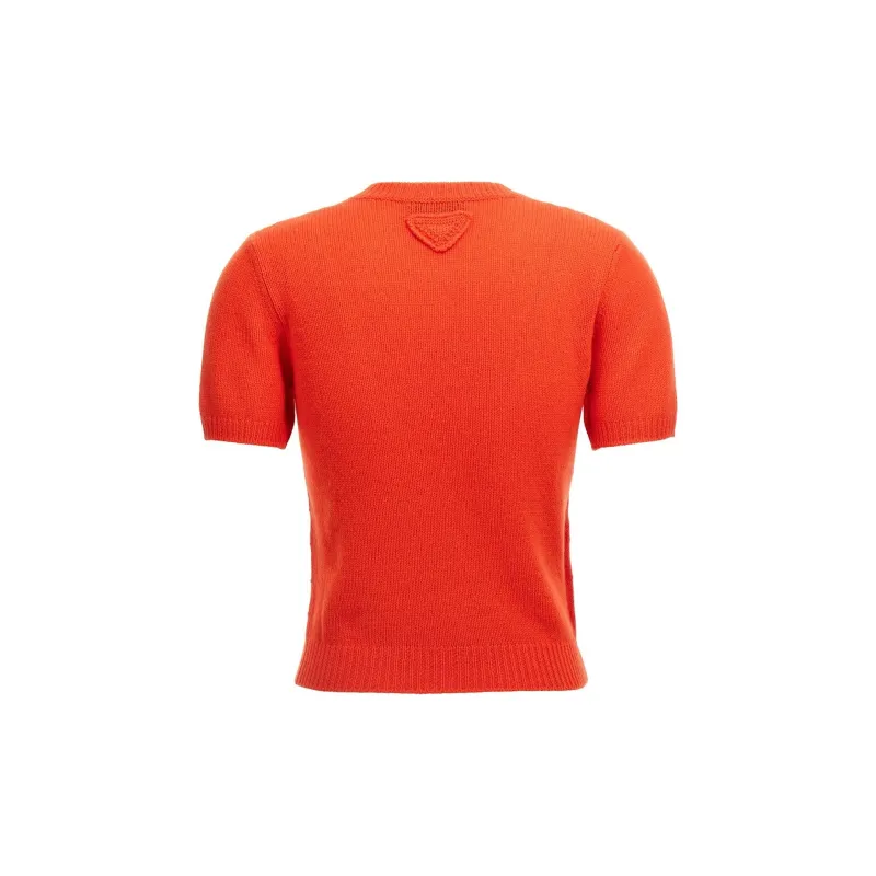 PRADA Ribbed Knitted Crewneck Jumper-1