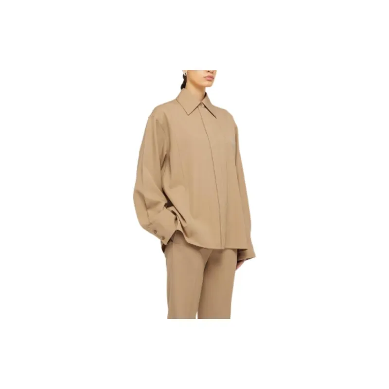 JIL SANDER Pointed collar Wool Shirt-3