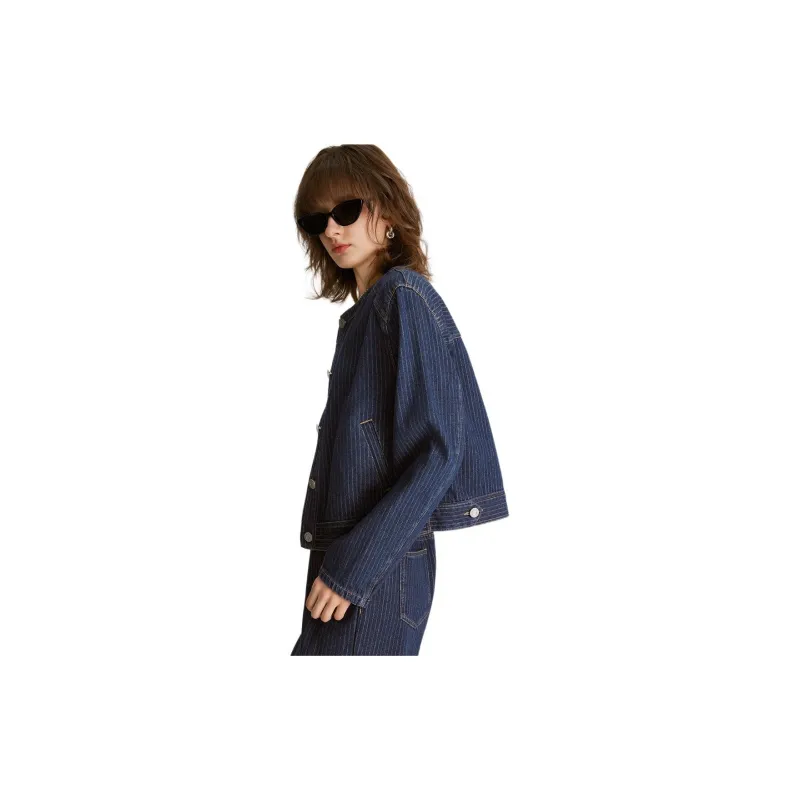 ELLE Denim Jackets Women's Blue-5