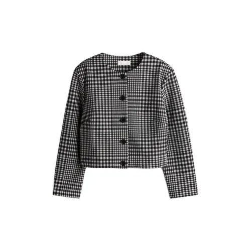 H&M Jackets Women's Black/Plaid