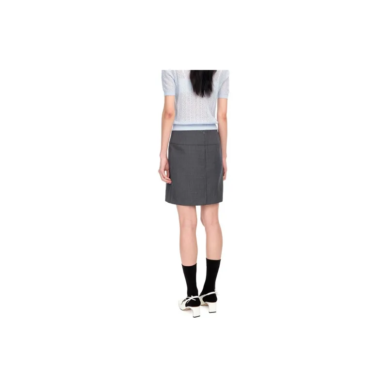 SHUSHUTONG Casual Short Skirts Women's Gray-1