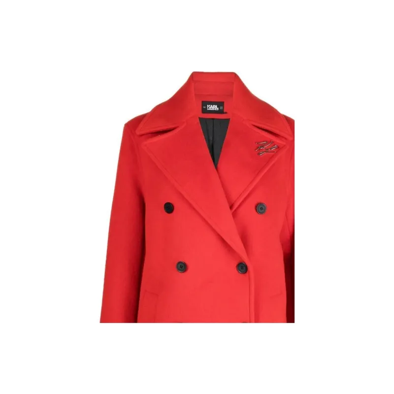 Karl Lagerfeld Double breasted Mid length Coat-5