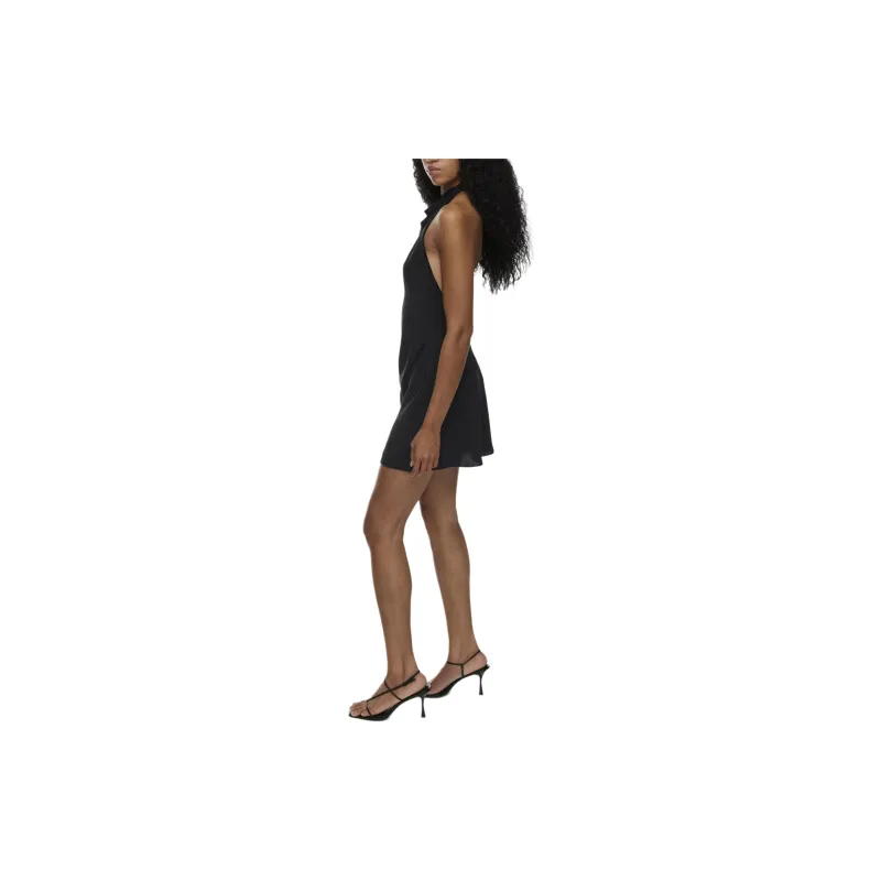 ARITZIA Babaton Audience Satin Mini Dress Sleeveless Dress Women's Black-4