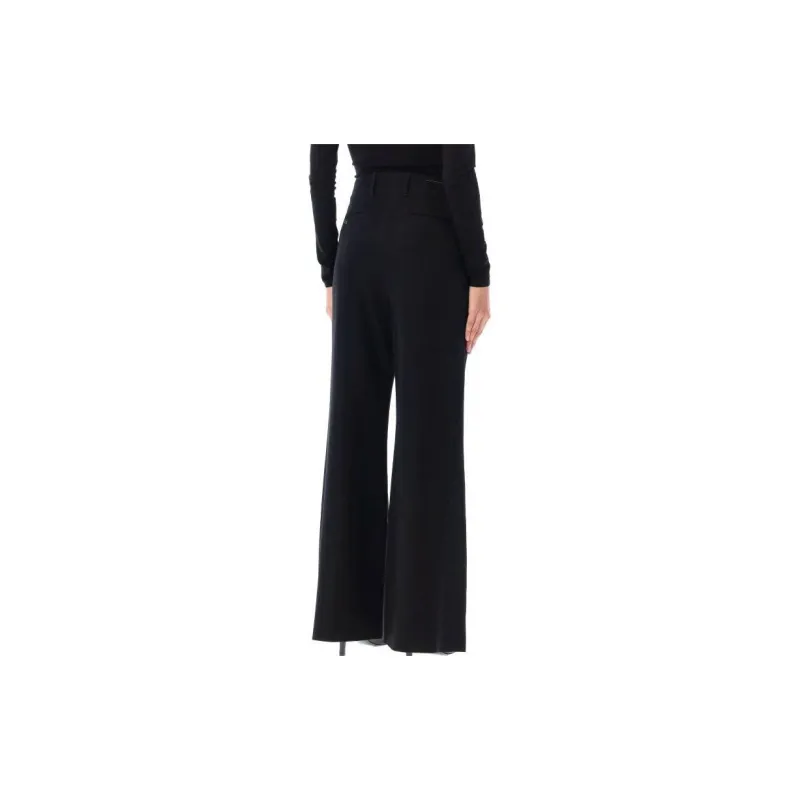 MM6 Maison Margiela Logo Pendant Flared Trousers-3