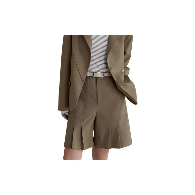 BLUEerror Casual Shorts Women's Burnt Tea Brown-5