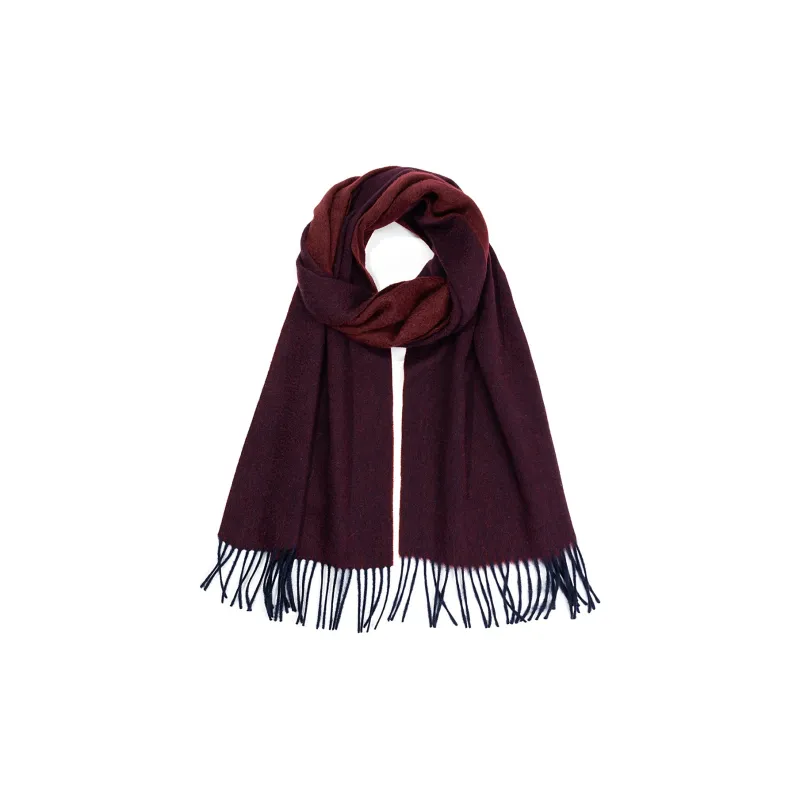 Shanghai Story 100% Cashmere Knit Scarves Women's Coffee Red Gift Box Set-3