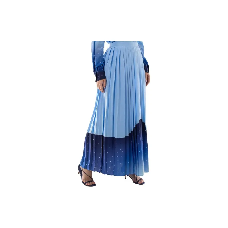 Burberry Casual Long Skirts Women's Blue-4