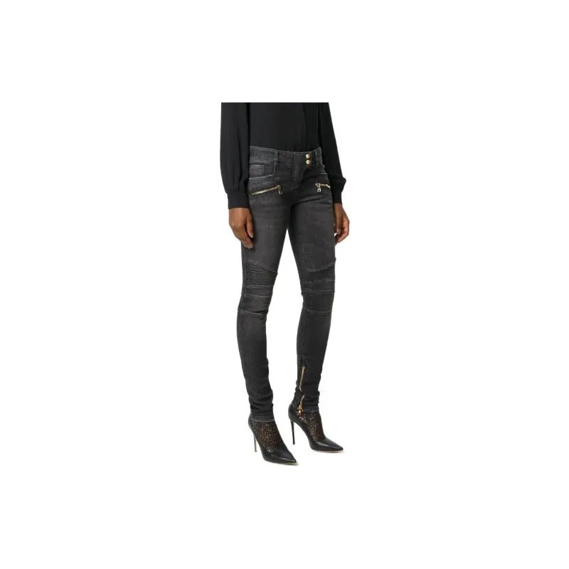 BALMAIN Skinny Biker Jeans-3