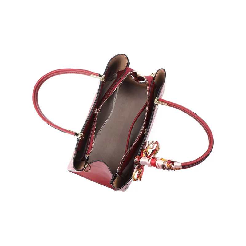 PAYOT Synthetic Leather Wedding Bag Shoulder Handbag Regular Women's Blue/Burgundy-10