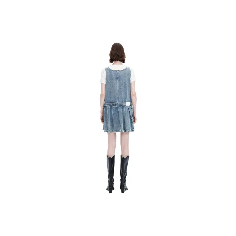 Self Who Sleeveless Dress Women's Sunny Mountain Blue-1