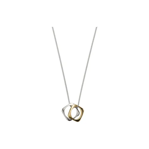 EMPORIO ARMANI Steel Cut Out Necklace Unisex
