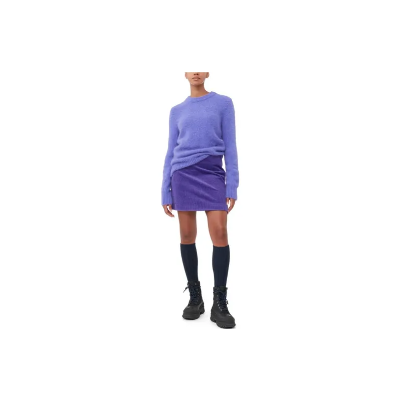 GANNI Casual Short Skirts Women's Purple-1