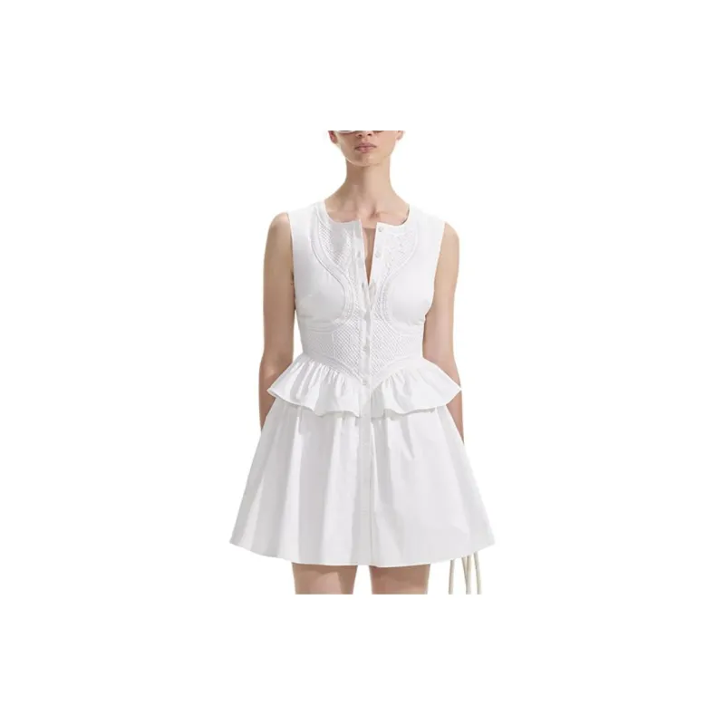 Self portrait Lace Detailed Sleeveless Mini Dress-1