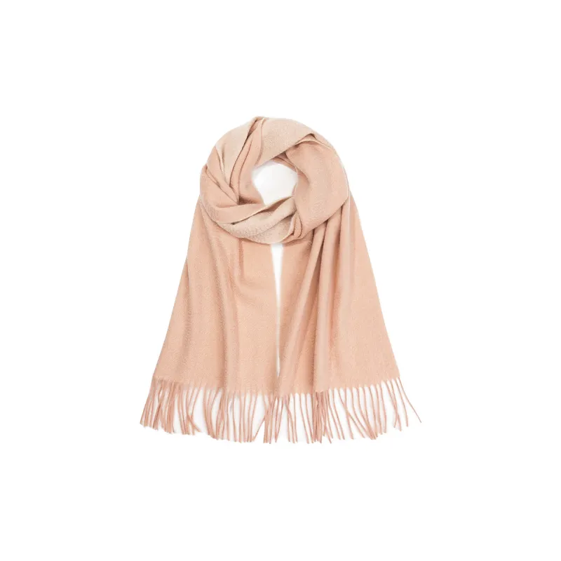 Shanghai Story 100% Cashmere Knit Scarves Women's Coffee Red Gift Box Set-0