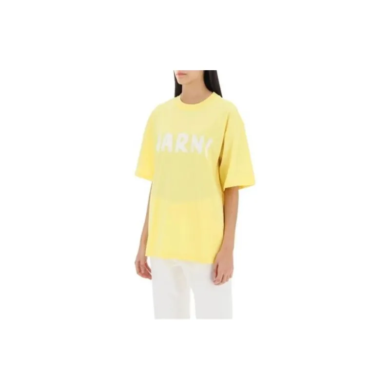 MARNI Logo Printed Crewneck T Shirt-4