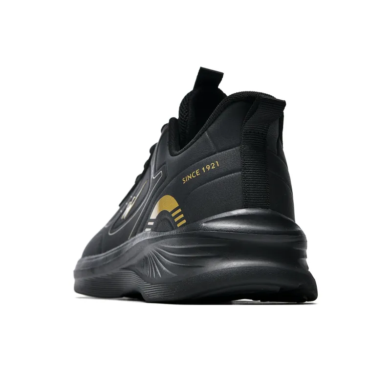 Binary Low Top Running Shoes Men's Black Gold-3