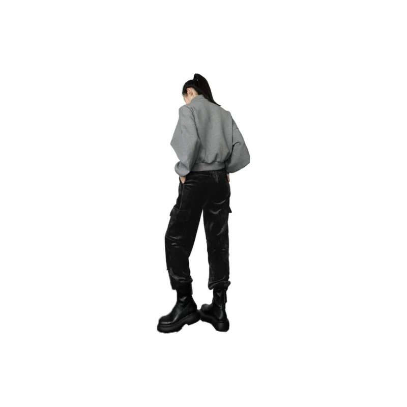 MEIYANG Cargo Pants Women's Black-1