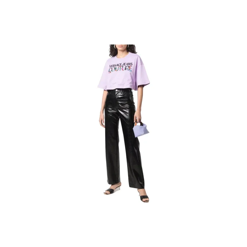 VERSACE JEANS COUTURE SS22 T-Shirt Women's Purple-1
