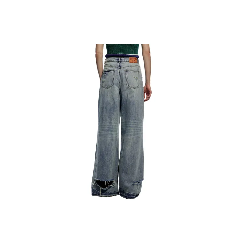 UOOYAA Jeans Women's Denim Blue-3