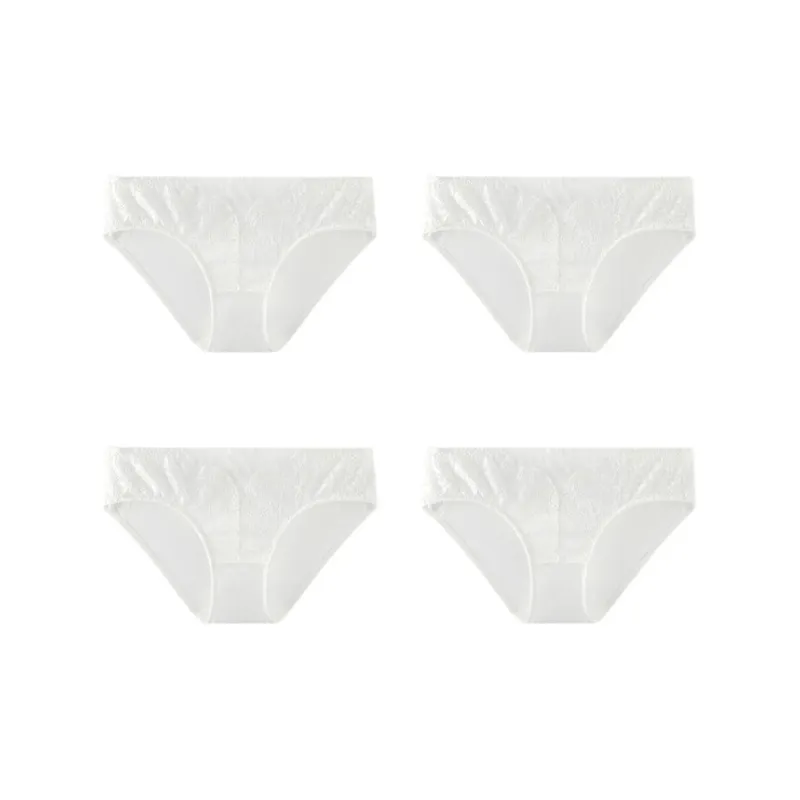 YOUNGYELL 5A Antibacterial 100% Cotton Crotch Low Rise Women's Underpants Women's 4 Pack-8