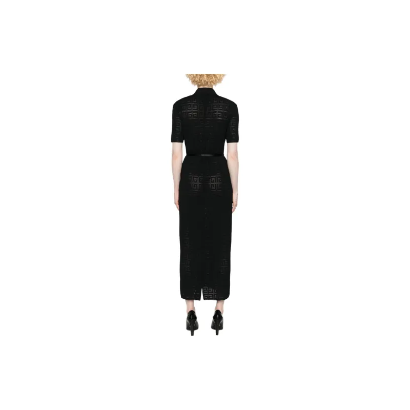 Givenchy Voyou 4G Jacquard Polo Dress-2