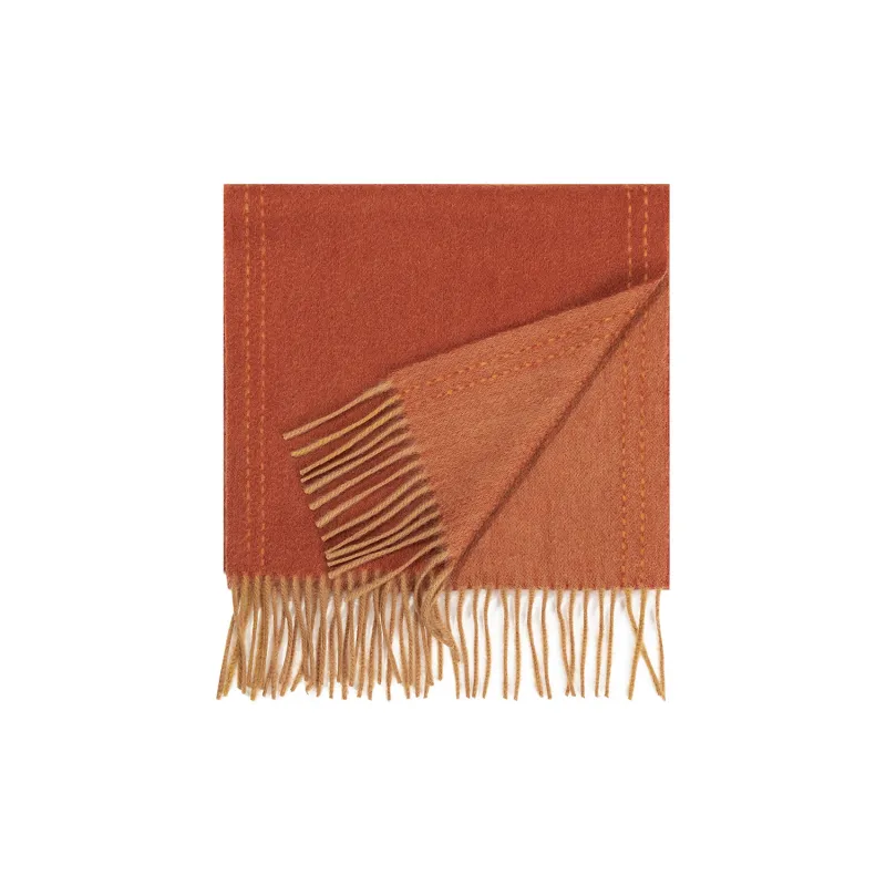 Shanghai Story 100% Cashmere Knit Scarves Women's Coffee Red Gift Box Set-20
